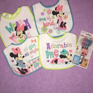 Set of 4 bids and baby spoons